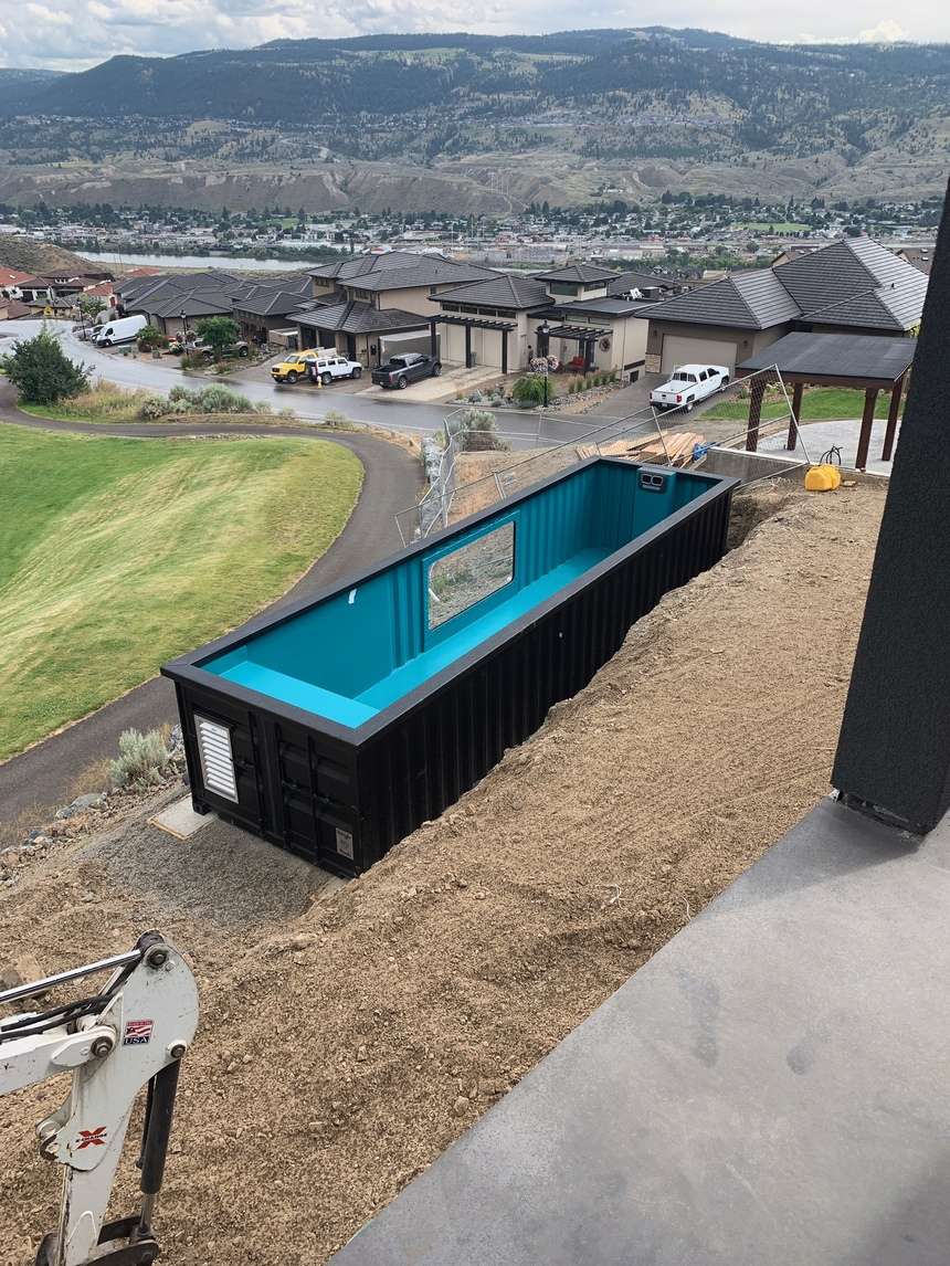 Swimming Pool Made of Flex-Box Containers